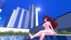 2025 3d 3d_(artwork) 3d_model :3 bare_arms bare_breasts bare_chest bare_legs bare_shoulders bare_skin bare_thighs barefoot beautiful beautiful_background beautiful_girl belly_button black_eyebrows black_eyelashes black_eyes breasts brown_hair building buildings depth_of_field eyelashes feet female fluffy_hair friday_night_funkin full_body fully_nude garry's_mod girlfriend_(friday_night_funkin) girlfriend_(shadsterwolf) glowing glowing_body glowing_skin grass hair_over_one_eye light-skinned light-skinned_female light_skin long_hair looking_down maroon_hair medium_boobs medium_breasts medium_tits naked pink_nipples pool poolside pretty pretty_face pretty_girl relaxed relaxed_expression relaxing skinny_arms sky sun sunlight sunny thick_thighs thighs thin_arms thin_eyebrows toned_belly toned_stomach water wet_feet