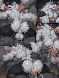 ai_art ai_generated anal anal_sex anthro anus ass ass_grab balls bara big_ass big_balls big_butt big_penis black_fur blowjob bubble_butt butt_grab canid canine canis comic comic_page cum cum_expulsion cum_from_ass cum_in_ass cum_in_mouth cum_on_body cumdrip death_(puss_in_boots) dreamworks excessive_cum fellatio furry gangbang goonerism group group_sex humanoid_penis legs_apart licking male male/male male_only multiple_images muscular_male nipple nipple_play oral panels pec_grab pec_grasp pecs penis puss_in_boots_(dreamworks) red_eyes ripped_clothing tail tail_grab thick_penis tongue tongue_out torn_clothes vein veiny_penis white_fur wolf