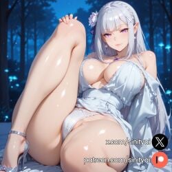 1girls 2025 ai_generated ass big_ass big_breasts breasts emilia_(re:zero) female hi_res high_quality high_resolution highres huge_ass huge_breasts huge_thighs nsfw purple_eyes purple_hair re:zero_kara_hajimeru_isekai_seikatsu sinity small_waist thick_thighs thin_waist