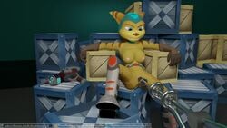 angela_cross_(ratchet_and_clank) animated anthro doublestuffed furry no_sound ratchet_and_clank tagme video