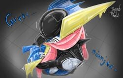 2025 amphibian clothing frog generation_6_pokemon greninja hi_res hug hypnosis latex latex_clothing latex_skinsuit male male_only mind_control nintendo pokemon pokemon_(species) riggedreded skinsuit submissive team_rubber_rocket tight_clothing toy worship