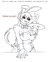 big_ass big_breasts black_hair bonnie(galejro) breasts bunny_costume bunny_ears bunnygirl bunnygirl_outfit bunnysuit busty cat_eyes coffee female galejro glowing_eyes huge_breasts inviting inviting_to_sex large_ass large_breasts lewd lineart long_hair oc original_character playboy_bunny ponytail red_eyes sketch skimpy skimpy_clothes skimpy_outfit smile stockings vampire vampire_girl vertical_pupils waitress