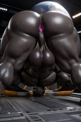ai_generated alien anus balls furrypornaddiction halo halo_(series) huge_balls jack-o_pose looking_at_viewer muscular muscular_male realism realistic rear_view sangheili spaceship veiny_balls