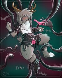 2025 deer drone dronification edging gag_mask goo_creature goo_transformation hi_res hypnosis latex lock_bulge male male_only mammal mask mind_control nokull_(riggedreded) nose_tube null_bulge riggedreded squeaking teasing tendrils tentacle toy transformation