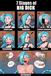 1girls 7_stages_of_big_dick ahe_gao ambiguous_penetration biting_lip choker comic english_text female fucked_silly jinx_(league_of_legends) league_of_legends meme nipples oral_invitation out-of-frame_censoring penis_awe quu-art rolling_eyes sex small_breasts