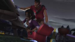 1boy 1boy1girl 1girls 3d anal anal_sex animated areola bent_over bottomless doggy_style exhibitionism exposed_breasts female fireworks glasses large_ass medium_breasts miss_pauling night no_panties no_sound outside riversizd scout scout_(team_fortress_2) sex small_breasts source_filmmaker tagme team_fortress_2 vaginal_penetration vaginal_sex video