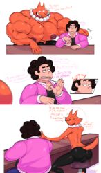 2020 ass biceps big_biceps big_bulge big_muscles big_nipples bobthetanuki bulge cartoon_network clothing extrasizedbob fox foxman foxman_(steven_universe) gay huge_biceps huge_muscles humor jewelry male male_only muscle muscles necklace nipples pants size_transformation skinny steven_quartz_universe steven_universe steven_universe_future tight_clothes tight_clothing tight_pants twink