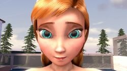 1boy 1girls 3d animated anna_(frozen) bouncing_breasts breasts carrying disney faceless_male female frozen_(film) furbyguy kiss_pov kissing looking_at_viewer nipples no_sound outdoors penis pov pov_eye_contact pov_kiss princess royalty sex source_filmmaker tagme video