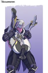 1boy 1girls full_nelson leg_grab legs_up penis pussy saryn_(warframe) straight thechurroman vaginal_penetration vaginal_penetration vauban_(warframe) warframe