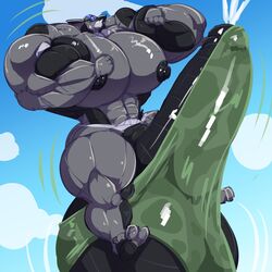 1:1 aircraft anthro balls big_balls big_muscles big_penis bobert bodily_fluids clothing cloud cum day ejaculation erection flexing genital_fluids genitals hi_res huge_balls huge_cock huge_muscles hyper hyper_balls hyper_genitalia hyper_muscles hyper_penis levitating living_aircraft living_machine machine male male_only muscles muscular nipples penis sky smile underwear