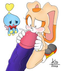 chao_(sonic) cheese_the_chao cream_the_rabbit cum kio oral_sex sonic_(series)