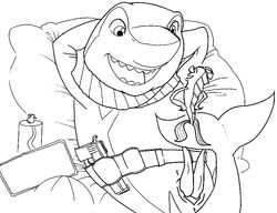 2009 dreamworks fish gay lenny male male_only monochrome oscar penis shark shark_tale tagme uncolored yaoi