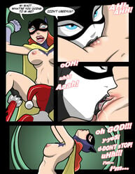 barbara_gordon batgirl batman_(series) blush breasts comic cunnilingus dc devouring_pussy eating_pussy female femdom femsub forced_yuri harley_quinn harley_quinn_(classic) human lesbian_rape nipples oral plant poison_ivy pussy questionable_consent rape restrained reverse_forced_oral spaniard83 tentacle tentacles yuri