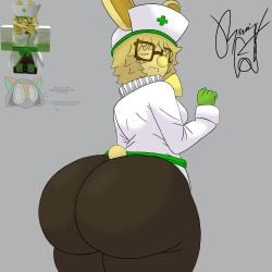 1girls ass ass_focus banana_peel_(die_of_death) big_ass bubble_ass bunny_ears bunny_girl bunny_tail burningcat80 caretaker_(die_of_death) civilian_(die_of_death) clown_nose die_of_death_(roblox) female female_only furry furry_female glasses hat nurse_hat nurse_outfit nurse_uniform oc oc_character oc_request original_character reference_image request roblox roblox_avatar roblox_game robloxian self_insert self_upload tagme text