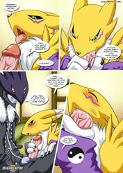 bbmbbf beelzemon big_penis blowjob comic digihentai digimon digimon_(species) digimon_tamers fellatio female female_fox fox imp impmon palcomix renamon renamon's_first_time seven_great_demon_lords sucking vixen