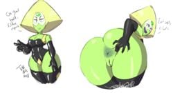 1girls alien alien_girl anus artist_name ass ass_grab big_ass big_butt big_hair black_gloves black_legwear black_leotard black_stockings black_thighhighs bottom_heavy breasts bubble_ass bubble_butt cartoon_network cleavage curvy dated dialogue dominatrix elbow_gloves english_text fat_ass fat_butt female female_only femdom forehead_jewel gem_(species) gloves green_eyes green_skin guillion_(toshkarts) half-closed_eyes hand_on_ass hand_on_own_ass highres huge_ass huge_butt large_ass large_butt latex latex_gloves legwear leotard looking_at_viewer open_mouth peridot_(steven_universe) presenting presenting_anus presenting_hindquarters pussy sharp_teeth shiny_clothes shiny_hair shiny_skin shortstack signature small_breasts smile smiling solo spread_ass spreading standing steven_universe stockings talking_to_viewer teeth text thick_ass thick_thighs thighhighs tongue vagina visor white_background wide_hips