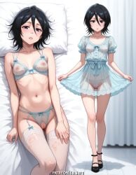 ai_generated anime_girl bleach bleach:_the_thousand-year_blood_war blush cute cute_girl female hentai kuchiki_rukia multiple_views nipples petite petite_body petite_breasts petite_female pussy shy small_breasts solo_female teen teen_girl teenage_girl uncensored underwear uniwaifu wet_pussy