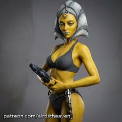 ai_generated airtist alien alien/human alien_girl alien_humanoid animated athletic bikini bikini_bottom bikini_top bra close-up close_up closeup female female_only fit green_body headgear high_resolution highres looking_at_viewer panties patreon rig_nema star_wars tagme thong underwear video