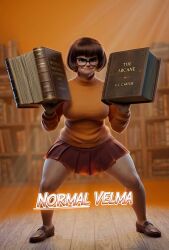 1girls ai_generated animated breasts ishihara_art medium_breasts scooby-doo shorter_than_10_seconds skirt solo squatting standing tagme thick_thighs velma_dinkley vertical_video video voluptuous