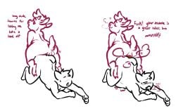 ambiguous_gender ambiguous_pooping anthro antlers anus blush bodily_fluids closed_eyes deer domestic_cat doughnutholes drooling duo english_text fart fart_cloud feces feces_exchange feces_in_ass felid feline felis fur hair hi_res horn inflation lying mammal nonbinary_(lore) on_front open_mouth pooping_on_another profanity raised_tail repacking saliva scat scat_inflation scat_swap scatplay simple_background sitting sitting_on_another stomach_bulge sweat tail talking_to_another text