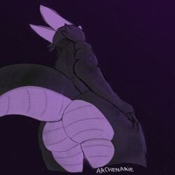 archenarie ass big_butt dragon ender_dragon hi_res microsoft minecraft mojang mythological_creature mythological_scalie mythology reptile scalie solo xbox_game_studios