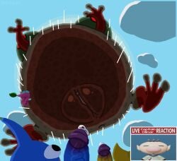anus blue_eyes blue_foreskin blue_pikmin bodily_fluids cloud elemental_creature erection falling female feral fingering fingering_self flora_fauna foreskin genital_fluids genitals glans group humanoid imminent_crush imminent_death live_tucker_reaction looking_up male markings masturbation motion_lines nintendo olimar outside penis pikmin pikmin_(species) plant precum purple_glans red_eyes red_outer_labia red_vulva shadow spots spotted_body vulva winged_pikmin wollyhop yellow_foreskin yellow_pikmin yolka
