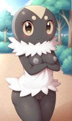 adorable ai ai_art ai_generated anthro anthropomorphic breasts bug bug_girl cute cute_kawaii digital_art fanart female furry furry_anthro furry_character furry_female generation_6_pokemon gobabsnow insect_girl insects looking_at_viewer medium_boobs medium_breasts nipples nsfw original_character park pokegal pokegirl pokegirl_as_pokemon pokemon pokemon_(species) pokemon_fanart pokemorph pussy sexy smile smiling smiling_at_viewer spewpa vagina