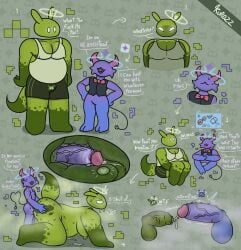 absurd_res anal anal_fluids anal_orgasm anal_sex android android_(os) antennae_(anatomy) anthro anthro_on_anthro anthro_penetrated anus ass balls belly big_butt big_penis bodily_fluids bugdroid clothing cum cum_inside duo ejaculation foreskin genital_fluids genitals google green_body green_penis halo hands-free hi_res horn humanoid internal kissing kurozz machine male male/male musk musk_cloud nipples nude orgasm overweight overweight_male penetration penile_spines penis penis_kissing precum prostate_stimulation purple_body purple_penis robot simple_background size_difference small_penis sweat tail text yellow_eyes