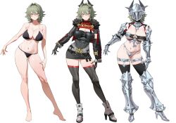 alternate_costume bad_anatomy bikini_armor caesar_king caesar_king_(zenless_zone_zero) female long_hair pose underwear zenless_zone_zero