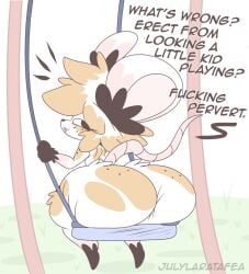 age_difference ass_focus big_ass cub furry julylafearata male male_cub male_only merry_noel_(rogywantscoffee) mouse playing rat swinging young young_male