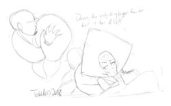 1girls 2018 2boys alien alien_girl anilingus anus artist_name ass ass_grab bent_over big_ass big_butt big_hair cartoon_network curvy dated dialogue disembodied_hand disembodied_head english_text erection eyelashes faceless_male fellatio female female_focus forehead_jewel gem_(species) guillion_(toshkarts) half-closed_eyes hand_on_ass highres huge_ass huge_butt large_ass legwear looking_to_the_side lying_down lying_on_back male monochrome onomatopoeia oral oral_sex penis peridot_(steven_universe) pussy rimming shortstack signature sketch standing steven_universe stockings straight text thick_thighs thighhighs threesome tongue vagina veiny_penis visor white_background wide_hips