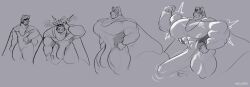 2022 absurd_res akita anthro barazoku bau_(melaisen) big_muscles big_penis bulge canid canine canis cape clenched_teeth clothed clothed_anthro clothed_male clothing detailed_bulge digital_drawing_(artwork) digital_media_(artwork) domestic_dog english_description eyebrows eyewear flexing flexing_bicep fully_clothed fully_clothed_anthro fully_clothed_male genital_growth genital_outline genitals glasses grey_background greyscale grin growth growth_sequence hi_res huge_cock huge_muscles hyper hyper_genitalia hyper_penis jewelry male male_anthro mammal mask melaisen monochrome muscle_growth muscular necklace pecs penis penis_growth penis_outline portrait simple_background smile solo spitz superhero superhero_costume teeth tenting three-quarter_portrait transformation transformation_sequence
