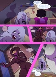 amethyst_(steven_universe) annon ass ass_cheeks bimbo butt_cheeks comic comic_page garnet_(steven_universe) nipple_silhouette page_8 pearl_(steven_universe) silhouette silhouetted_body steven_universe steven_universe_future unaware