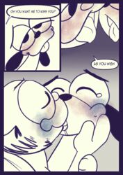 anthro canid canine canis comic domestic_dog english_text garfield_(series) garfield_the_cat hi_res kissing male male/male mammal odie sunnyhoneybone text