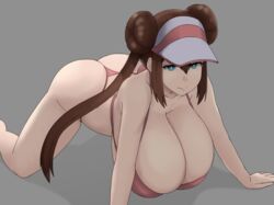 1girls ass breasts cleavage female female_only huge_breasts human human_only looking_at_viewer nao_(ritsancrossover) pokemon rosa_(pokemon) solo