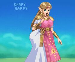 1girls animated ass ass_in_dress ass_jiggle ass_slap big_ass blonde_hair bouncing_ass clothed clothing derpyharpy huge_ass jiggle long_hair nintendo pointy_ears princess_zelda solo super_smash_bros. the_legend_of_zelda video zelda_(a_link_between_worlds)