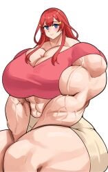 abs alternate_muscle_size breasts bulky bulky_female female go-toubun_no_hanayome hyper_breasts muscles musctonk muscular muscular_arms muscular_boobs muscular_female muscular_legs muscular_thighs nakano_itsuki pecs