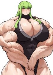 alternate_muscle_size c.c. cleavage code_geass female musctonk muscular muscular_female