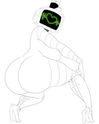 1girls 2d ass big_ass big_breasts big_butt black_and_white breasts butt crouching detnox fast_food_hat female female_only hat heels high_heels huge_ass huge_breasts huge_butt humanoid karen_plankton large_ass large_breasts large_butt presenting_ass robot robot_girl robot_humanoid screen_face sketch skin_tight smooth_skin solo solo_female spongebob_squarepants tagme technophilia television tv tv_head uncolored wide_hips