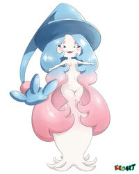 1girls 4:5 :3 armpits black_sclera blue_hair breasts eroart eye_contact fairy female genitals half-closed_eyes hatterene hi_res long_hair looking_at_viewer nintendo nude pink_hair pokémon_(species) pokemon pokemon_(species) pokemon_ss pose pussy simple_background small_breasts smile spread_arms standing text video_games watermark white_background white_eyes white_skin wide_hips