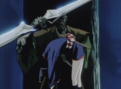 animated breast_sucking breasts breasts_out female forest japanese_clothes japanese_dialogue japanese_female jubei_kibagami juubei_kibagami kagero_(ninja_scroll) kibagami_jubei kibagami_juubei kunoichi male muscular muscular_male night ninja ninja_scroll rape raped_by_enemy screencap shiny_nipples sound strange tagme tomboy tomboyish unconscious video
