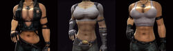 3d 3d_model abs armband armlet athletic bare_midriff bare_shoulders belt biceps big_breasts bracelet breast_focus breasts busty character_sheet choker cleavage collar crop_top dog_tags erect_nipples female female_focus female_only fingerless_gloves gloves hand_on_hip hourglass_figure large_breasts military military_uniform mortal_kombat mortal_kombat_(2011) mortal_kombat_vs._dc_universe navel nipple_bulge panties pose posing short_shorts solo sonya_blade standing tank_top toned toned_female vest wide_hips