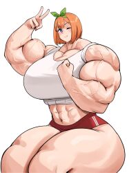 abs alternate_muscle_size breasts bulky bulky_female female go-toubun_no_hanayome hyper_breasts muscles musctonk muscular muscular_arms muscular_boobs muscular_female muscular_legs muscular_thighs nakano_yotsuba pecs