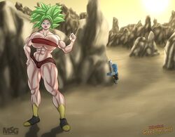 1girls alien biceps big_ass big_breasts blush boots breasts comic crop_top dragon_ball dragon_ball_super earrings female female_on_humanoid frost_(dragon_ball) fusion greed_for_gold_(msg) green_eyes green_hair interspecies jean_shorts kefla large_ass large_breasts legendary_super_saiyan legs light-skinned_female light_skin lipstick magnificentsexygals monster muscular muscular_female muscular_male potara_earrings red_lipstick saiyan short_hair short_shorts spiky_hair super_saiyan super_saiyan_2 thick_thighs