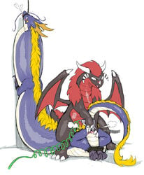 air_hose air_inflation anthro cloacal_penetration dragon hose_inflation inflation reptile sadism the_guron