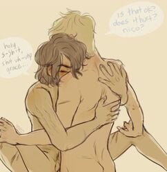 2boys back_muscles gay jason_grace legs_spread male male_only nico_di_angelo penetration percy_jackson_and_the_olympians scars yaoi