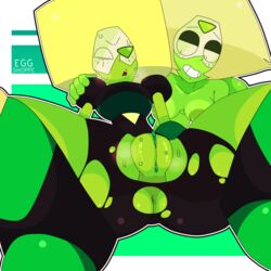 1:1 eggshoppe fat_mons female gem gem_(species) limb_enhancers peridot_(gem) peridot_(steven_universe) squaridot_(steven_universe) steven_universe