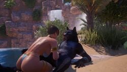 3d animated blowjob canine_penis enthusiastic_fellatio fellatio feral_on_female human_on_feral interspecies knot moaning music oral oral_sex outdoors outside short_hair sound sucking_penis tagme video video_games werewolf wildlife_(video_game)