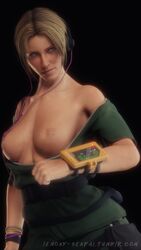 1girls 3d areolae athletic big_breasts blonde_hair blue_eyes breasts busty eyelashes female female_focus female_only fit fit_female hourglass_figure iq_(rainbow_six) large_breasts lemony-senpai long_hair nipples pinup police pose posing rainbow_six rainbow_six_siege solo tom_clancy toned toned_female undressed undressing wide_hips