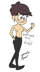 luna_loud pixie_cut short_hair straight_hair the_loud_house very_short_hair yoga_pants
